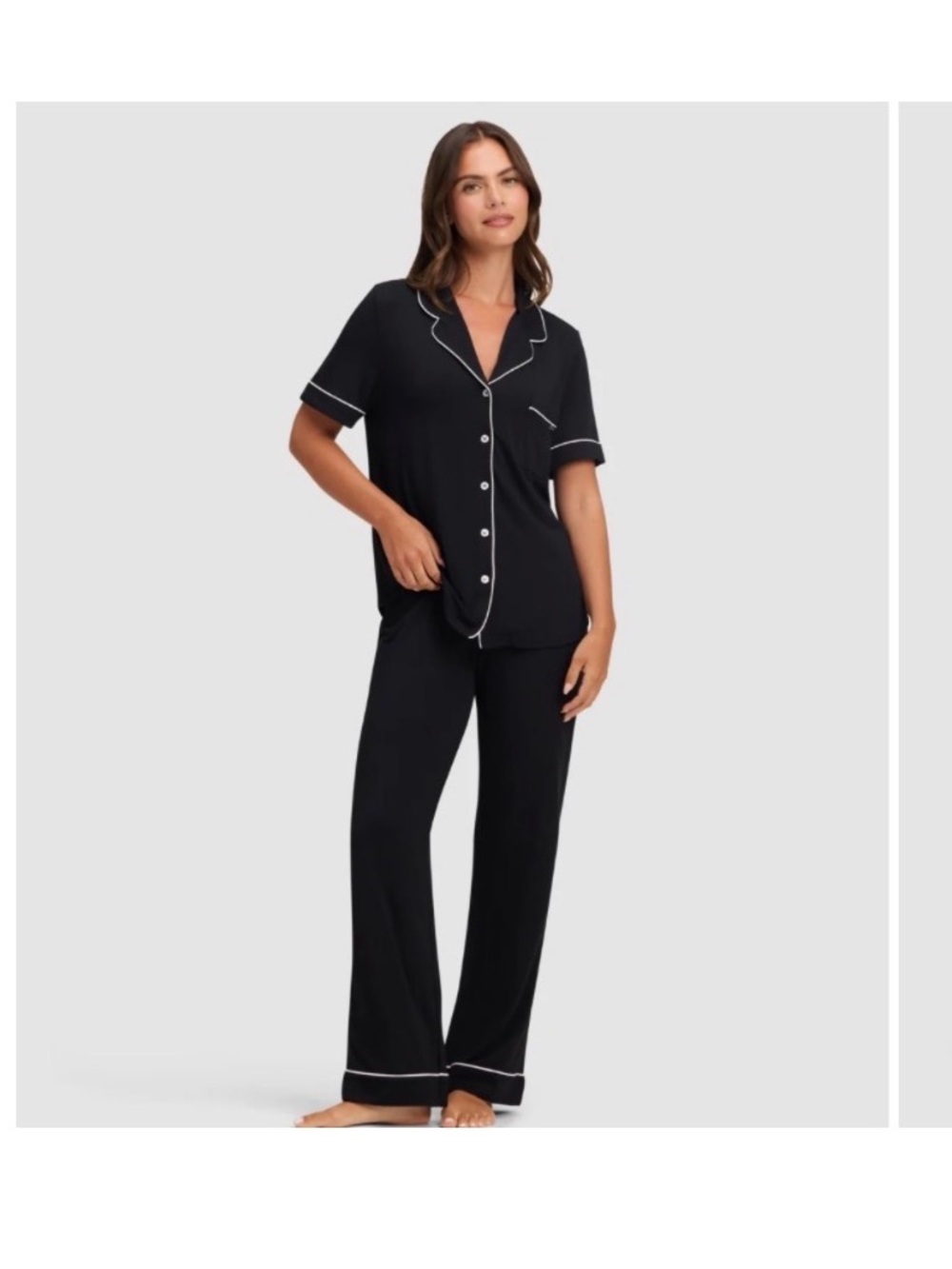 Cozy Earth Black Pant Long Sleeve Pajama Set Size XS